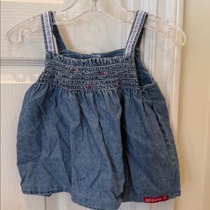 Gymboree Denim Baby Dress with Red Accents
